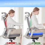 Perna ortopedica cu gel pentru scaune NEXTLY, Egg Sitter, ajuta la pastrarea posturii corecte a corpului, anti-durere, flexibila, respirabila, portabila, husa anti-aderenta inclusa - imagine 2