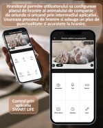 Hranitor automat pentru caini si pisici, NEXTLY, WiFi, Camera video FullHD, capacitate 3L, aplicatie telefon Smart Life, sunet hranire, programabil, control de la distanta, alimentare dubla, functii m - imagine 3