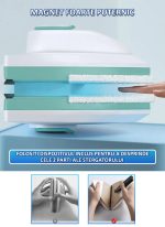 Stergator geam cu magnet NEXTLY, racleta, curata simultan ambele parti ale geamului, potrivit pentru sticla cu grosimea de 15-26mm, magnet foarte puternic, piese de schimb incluse, albastru - imagine 6