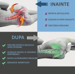 Perna ortopedica din spuma cu memorie pentru genunchi NEXTLY, reduce durerile de spate si picioare, ofera o postura corecta in timpul somnului, husa detasabila, forma de inima, alba - imagine 11