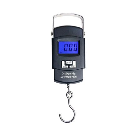 Cantar digital de mana cu carlig, NEXTLY, afisaj digital, 4 unitati de masura, capacitate 50kg, negru