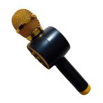 Microfon wireless pentru karaoke, NEXTLY, boxa bluetooth incorporata, efecte de schimbare a vocii, redare muzica, usb, card sd, mufa jack 3.5mm, incarcare micro-usb, negru-auriu, v11 - imagine 4