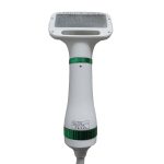 Perie cu uscator pentru caini/pisici 2 in 1 NEXTLY, 3 moduri de uscare, zgomot redus, 300W, cablu 1.5m, alb-verde