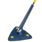 Mop multifunctional NEXTLY pentru suprafete uscate si ude, cap triunghiular rotativ 360°, stergator pentru geamuri, podele, pereti, mobila, laveta microfibre, maner telescopic, ajustabil - imagine 3