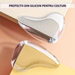Set 8 protectii pentru colturi din silicon NEXTLY, pentru mobila, masa, dulap, geam, birou, pat, protectie pentru copii, adeziv - imagine 2