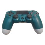 Controller wireless, NEXTLY, compatibil PS4, PSTV si PS Now cu vibratii, verde alb - imagine 5