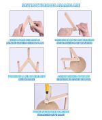 Jucarie pisici NEXTLY pentru zgariat, ghem, minge rotativa, invelis din sisal, stativ lemn, rezistenta, 2 moduri de asamblare, 20 cm, maro M3 - imagine 7