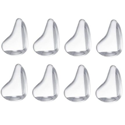 Set 8 protectii pentru colturi din silicon NEXTLY, pentru mobila, masa, dulap, geam, birou, pat, protectie pentru copii, adeziv