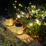 Lampa solara de exterior decorativa NEXTLY, pentru gradina si curte, senzor de lumina, waterproof, design vintage, ofera reflexie, lumina calda, inaltime reglabila, 82cm, forma de stropitoare romb - imagine 9