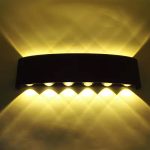 Aplica LED de perete, NEXTLY, 12 Leduri, lumina sus si jos, iluminat exterior si interior, 12W, 3000K, lumina calda, IP65, aluminiu, negru - imagine 11