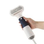 Perie cu uscator pentru caini/pisici 2 in 1 NEXTLY, 3 capete interschimbabile, 3 moduri de uscare, buton pentru indepartarea parului, zgomot redus, 600W, alb-albastru - imagine 3