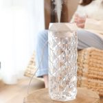 Difuzor de aromaterapie cu iluminare ambientala, NEXTLY, forma veioza, imitatie cristal, lumina ambientala alba rece/calda/neutra, 2 trepte de intensitate, 2 moduri de abur, capacitate 900ml - imagine 6