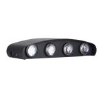 Aplica LED de perete, NEXTLY, 8 Leduri, lumina sus si jos, iluminat exterior si interior, 8W, 3000K, lumina calda, IP65, aluminiu, negru - imagine 3