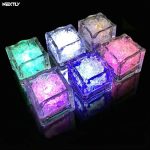 Set 12 cuburi de gheata cu leduri RGB NEXTLY, reutilizabile, submersibile, colorate, lumineaza in contact cu lichide, multicolor - imagine 9