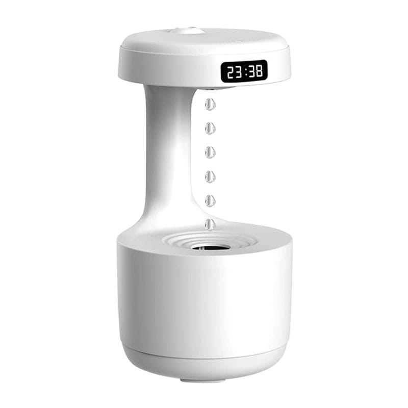 d8f1ddcd79a0a298e63119357c0882c1.jpg Umidificator de aer anti-gravitational ultrasonic NEXTLY, afisaj ceas digital, 2 moduri de functionare, lumina LED ambientala, silentios, Touch Control, alimentare USB, 600ml, alb - imagine 1