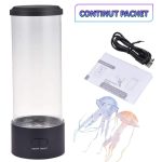 Lampa de veghe JellyFish cu iluminare ambientala LED RGB NEXTLY, 7 culori, 2 meduze plutitoare, silentios, alimentare USB sau baterii - imagine 8
