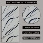 Tapet autoadeziv imitatie marmura NEXTLY, waterproof, ajustabil, adeziv puternic, usor de montat, suprafata acoperire 0.18 mp, 30x60 cm, 2mm grosime, 1 bucata PH002 - imagine 2