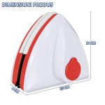 Stergator geam cu magnet NEXTLY, racleta, curata simultan ambele parti ale geamului, potrivit pentru sticla cu grosimea de 8-15mm, magnet foarte puternic, piese de schimb incluse, rosu - imagine 10