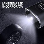 Compresor auto portabil, NEXTLY, pompa electrica pentru umflat roti, cu afisaj digital, 4 moduri, 4 capete pentru umflare, acumulator 2 x 2000mah, 10.3 BAR, functie powerbank, incarcare tip c, lumina - imagine 6