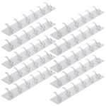 Set 10 x cuier autoadeziv cu 6 agatatori NEXTLY, pentru baie/hol/bucatarie, adeziv puternic, ajustabil, waterproof, transparent