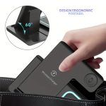 Incarcator wireless 3 in 1 NEXTLY pentru telefon, ceas Apple iWatch, casti wireless, Airpods, incarcare rapida 15W, lumina ambientala LED, pliabil, negru - imagine 5