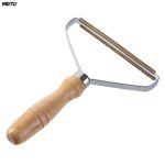 Perie pentru curatare scame si par de animale NEXTLY, reutilizabila, ergonomica, maner lemn, lama cupru - imagine 4