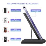 Incarcator wireless 3 in 1 NEXTLY pentru telefon, ceas Apple iWatch, casti wireless, Airpods, incarcare rapida 15W, lumina ambientala LED, pliabil, negru - imagine 11