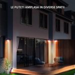 Set 4 x lampa solara scari NEXTLY, senzor de lumina, 13 LED-uri, lumina calda, 2 moduri de instalare, waterproof, lumina de veghe - imagine 8