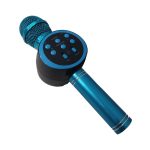 Microfon wireless pentru karaoke, NEXTLY, boxa bluetooth incorporata, efecte de schimbare a vocii, redare muzica, usb, card sd, mufa jack 3.5mm, incarcare micro-usb, v11, maner metalic, albastru - imagine 6