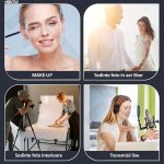 Lampa circulara profesionala RING LIGHT LED, NEXTLY, diametru 35cm, 14inch, lumina calda/rece/neutra, 10 trepte de lumina, telecomanda pe fir, 3 suporturi telefon, trepied 210cm - imagine 7