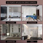 Set 54 x placi din PVC autoadezive pentru podea/perete NEXTLY, reutilizabile, waterproof, ajustabile, adeziv puternic, usor de montat, suprafata acoperire 5 mp, 30.5 x 30.5 cm, 1.5 mm grosime 7202-27 - imagine 6