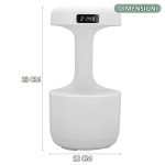 Umidificator de aer anti-gravitational ultrasonic NEXTLY, afisaj ceas digital, 2 moduri de functionare, lumina LED ambientala, silentios, Touch Control, alimentare USB, 600ml, alb - imagine 9