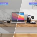 Incarcator wireless 3 in 1 NEXTLY pentru telefon, ceas Apple iWatch, casti wireless, Airpods, incarcare rapida 15W, lumina ambientala LED, pliabil, negru - imagine 9