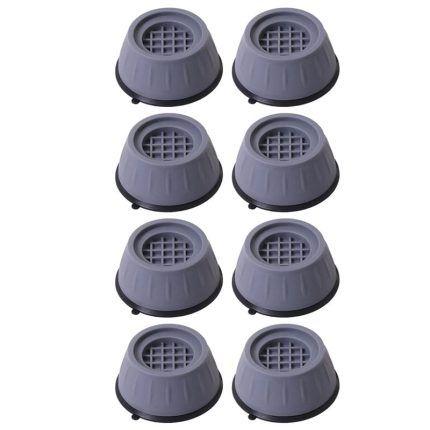 Set 8 picioruse antiderapante NEXTLY pentru masina de spalat, uscator de rufe, frigider, mobilier, protectie anti-vibratii, anti-zgomot, capacitate portanta mare, gri