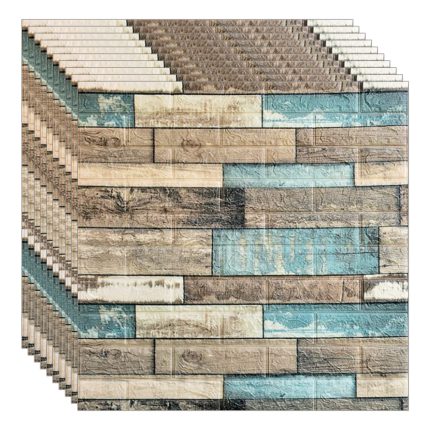 Set 10 x tapet autoadeziv 3D NEXTLY, design caramida. pentru perete sau tavan, waterproof, ajustabil, adeziv puternic, usor de montat, suprafata acoperire 5.3 mp, 70x77 cm, cod 61