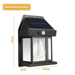 Set 6 x lampa solara de exterior cu bec NEXTLY, 3 moduri de functionare, senzori de miscare si lumina, stare de veghe, lumina calda, waterproof, negru - imagine 8