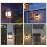 Set 8 x lampa solara de exterior cu bec NEXTLY, 3 moduri de functionare, senzori de miscare si lumina, stare de veghe, lumina calda, waterproof, negru - imagine 2