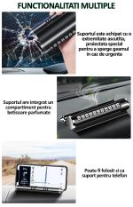 Suport numar de telefon pentru parcare auto multifunctional R NEXTLY, odorizant auto, suport telefon, banda glisanta pentru ascundere numar, rezistent la temperaturi ridicate/scazute, lipire cu banda - imagine 5