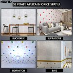 Set 100 x tapet autoadeziv 3D NEXTLY, pentru tavan/perete, design caramida, waterproof, ajustabil, adeziv puternic, usor de montat, suprafata acoperire 53MP, 70x77 cm, negru, cod 5 - imagine 4