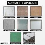 Set 10 x tapet autoadeziv 3D NEXTLY, pentru perete sau tavan, waterproof, ajustabil, adeziv puternic, usor de montat, suprafata acoperire 4.9 mp, 70x70 cm, design modern, alb, cod 13 - imagine 4