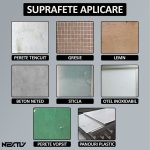 Set 100 x tapet autoadeziv 3D NEXTLY, pentru tavan/perete, design caramida, waterproof, ajustabil, adeziv puternic, usor de montat, suprafata acoperire 53MP, 70x77 cm, silver, cod 2 - imagine 5