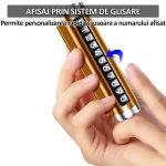 Suport numar de telefon pentru parcare auto NEXTLY, rezistent la temperaturi ridicate/scazute, lipire cu banda dublu adeziva, ajustarea numerelor prin sistem de glisare, portocaliu - imagine 5