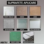 Set 50 x tapet autoadeziv 3D NEXTLY, pentru tavan/perete, design tip marmura, waterproof, ajustabil, adeziv puternic, usor de montat, suprafata acoperire 24.5MP, 70x70 cm, argintiu-alb, cod 70 - imagine 5
