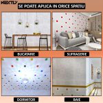 Set 100 x tapet autoadeziv 3D NEXTLY, design caramida. pentru perete sau tavan, waterproof, ajustabil, adeziv puternic, usor de montat, suprafata acoperire 53 mp, 70x75 cm, cod 82 - imagine 4