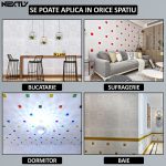 Set 40 x tapet autoadeziv 3D NEXTLY, pentru tavan/perete, design caramida, waterproof, ajustabil, adeziv puternic, usor de montat, suprafata acoperire 21.2MP, 70x77 cm, silver, cod 2 - imagine 4