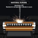 Suport numar de telefon pentru parcare auto NEXTLY, rezistent la temperaturi ridicate/scazute, lipire cu banda dublu adeziva, ajustarea numerelor prin sistem de glisare, portocaliu - imagine 4