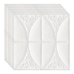Set 20 x tapet autoadeziv 3D NEXTLY, design modern, floral, pentru perete sau tavan, waterproof, ajustabil, adeziv puternic, usor de montat, suprafata acoperire 9.8 mp, 70x70 cm, cod 83