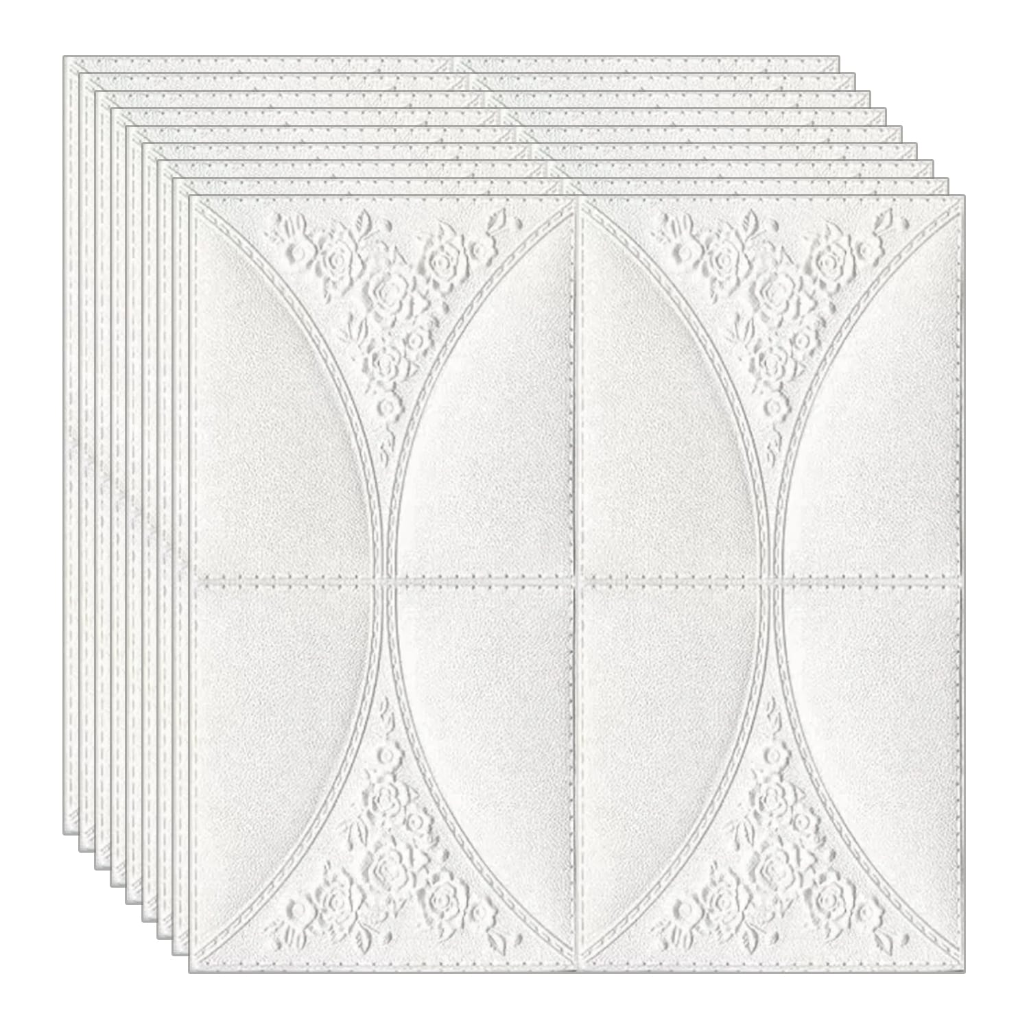 c4b2dc75fcfcccfcf1cb1a3abc7d7a9e.jpg Set 20 x tapet autoadeziv 3D NEXTLY, design modern, floral, pentru perete sau tavan, waterproof, ajustabil, adeziv puternic, usor de montat, suprafata acoperire 9.8 mp, 70x70 cm, cod 83 - imagine 1