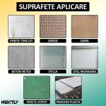 Set 100 x tapet autoadeziv 3D NEXTLY, pentru perete sau tavan, waterproof, ajustabil, adeziv puternic, usor de montat, suprafata acoperire 53 mp, 70x77 cm, design modern, alb multicolor, cod 56 - imagine 4