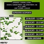 Set 30 x tapet autoadeziv 3D NEXTLY, pentru tavan/perete, design caramida, waterproof, ajustabil, adeziv puternic, usor de montat, suprafata acoperire 15.9MP, 70x77 cm, alb cu frunze verzi, cod 81 - imagine 6